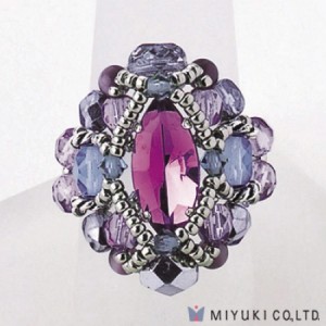 Miyuki Bead Jewelry Kit B0 89-1 Courtly Ring Amethyst